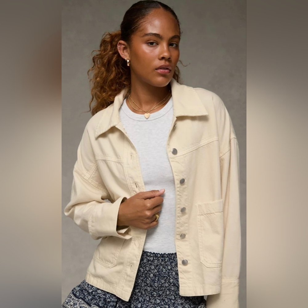 American Eagle Chore Jacket AE Cream Off White